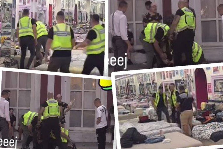 OBEZBEĐENJU PUKAO FILM, GORE ŠIMANOVCI! Žestoka tuča u rijalitiju, pomahnitali Bora Santana OBOREN NA POD! (VIDEO, GALERIJA)